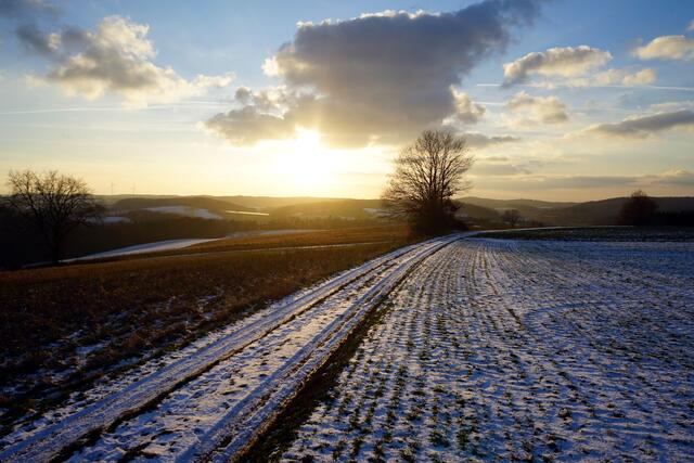 Wintersonne am Abend 
(Heuberg bei Wartenberg-Rohrbach) | Foto: Stephen Wüstenberg Photographie - Wartenberg-Rohrbach