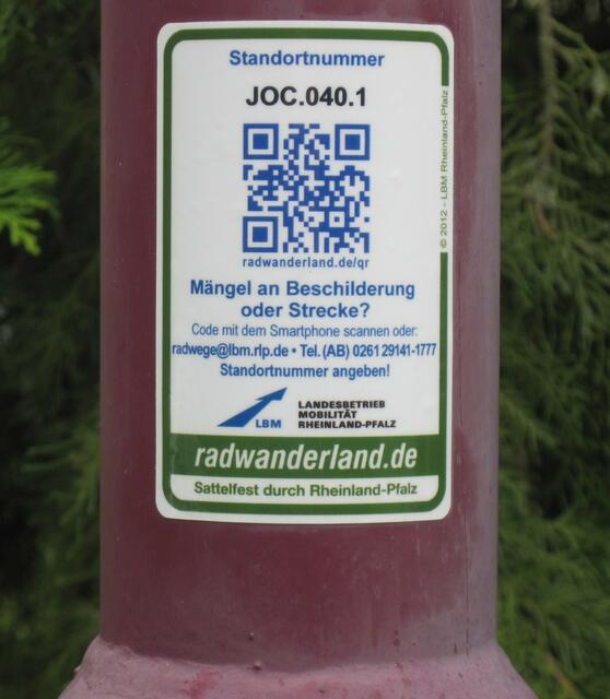 QR-Code am Standort des Radwegs | Foto: adfc