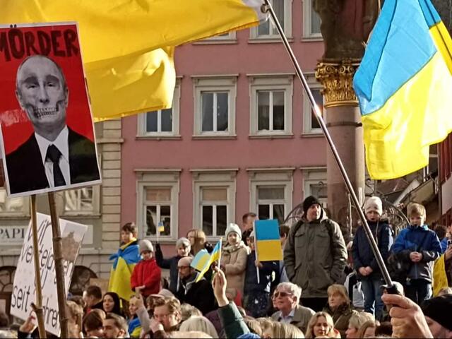 Pro-Ukraine-Demo in Heidelberg am 24.2.2024 | Foto: Henning Belle 