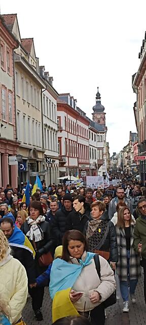 Pro-Ukraine-Demo in Heidelberg am 24.2.2024 | Foto: Henning Belle
