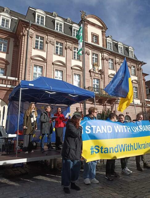 Pro-Ukraine-Demo in Heidelberg am 24.2.2024 | Foto: Henning Belle 