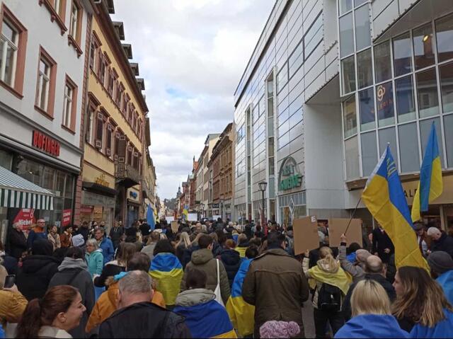 Pro-Ukraine-Demo in Heidelberg am 24.2.2024 | Foto: Henning Belle 