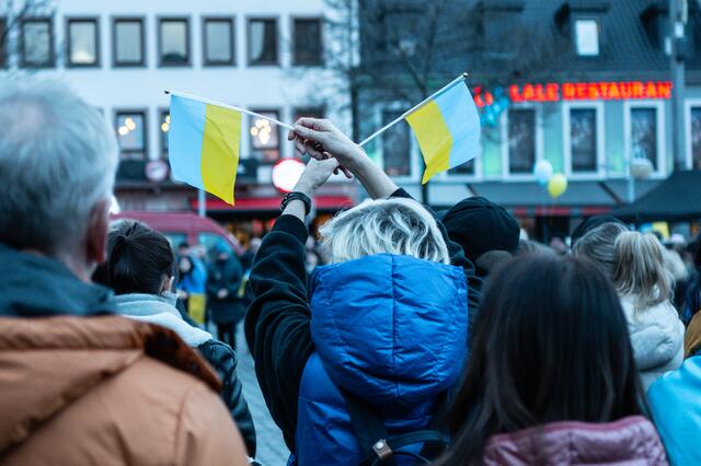 Blau-Gelb dominierte auf dem Mannheimer Marktplatz. | Foto: Christian Gaier