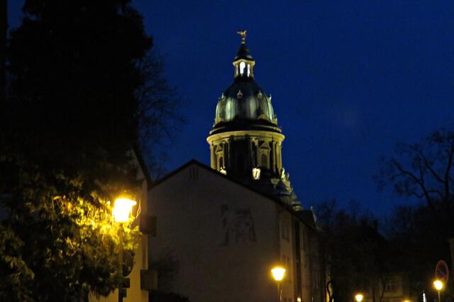 Die Christuskirche in Mannheim zur blauen Stunde | Foto: Brigitte Melder