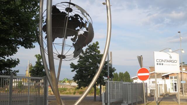 Das versteckte Kunstwerk am Containerhafen Contargo  | Foto: Julia Glöckner