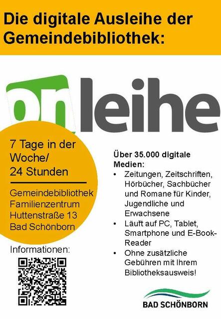 Lesevergnügen digital - jederzeit im Internet verfügbar. | Foto: Gemeindebibliothek Bad Schönborn