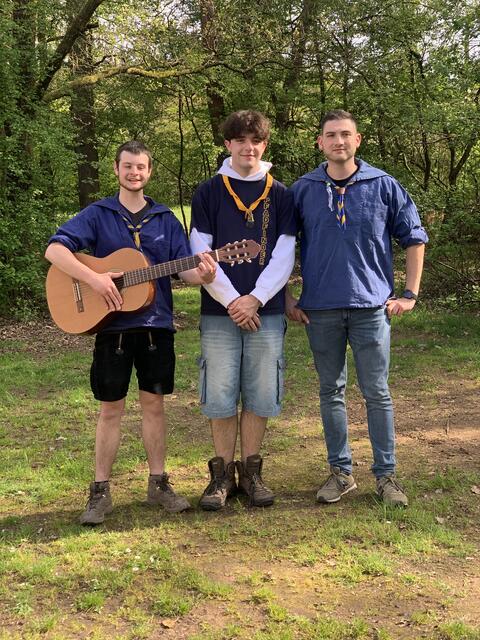Die neue Stammesführung v.l.n.r. Louis Splittgerber, Finn Walther und Markus Himmerlich | Foto: Peter Krietemeyer