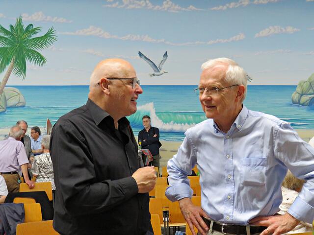 Johann-Peter Melder und Udo Rheude (Rotarier) im Gespräch | Foto: Brigitte Melder