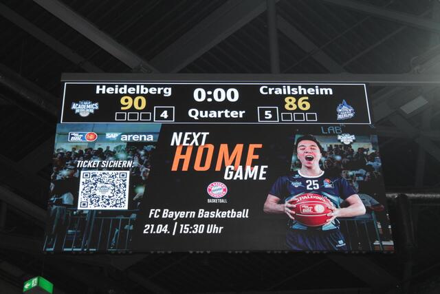 Die Heidelberger-Basketballer spielen am 21.4 gegen Bayern München in der SAP Arena in Mannheim | Foto: Michael Sonnick