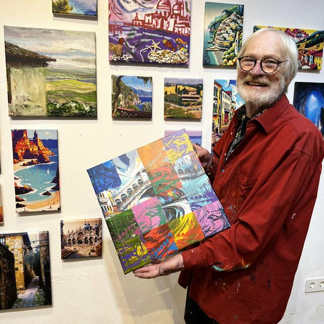 Lutz Schoenherr mit Werk | Foto: Herbert Pauser