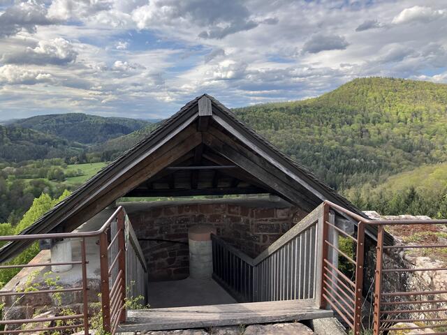Hinunter geht es durch den Treppenturm | Foto: B. Bender