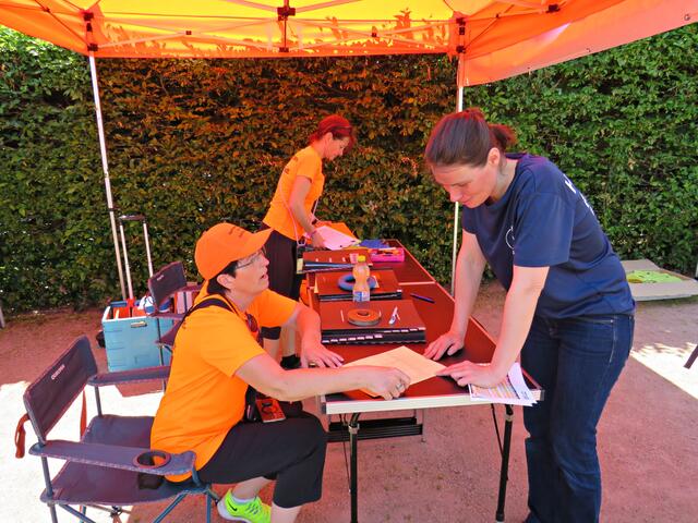 An der Anmeldung | Foto: Brigitte Melder