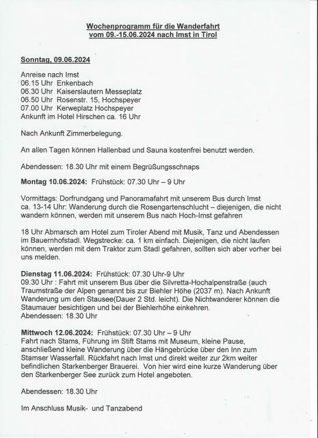 Programm Seite 1 | Foto: Ich