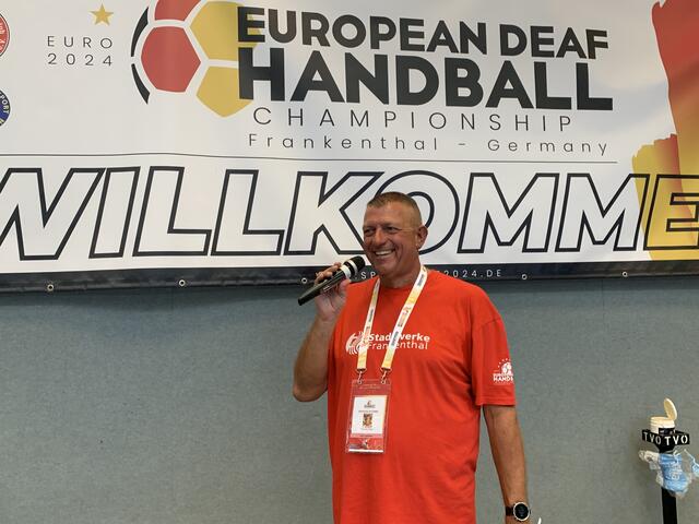 Hallensprecher Thomas Repp sorgte für gute Stimmung | Foto: Michael Sonnick