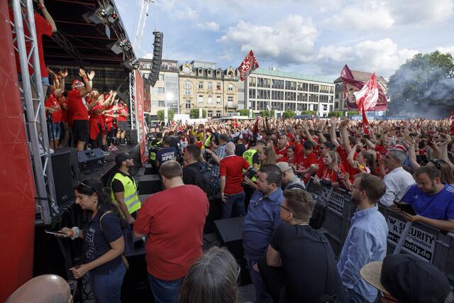 Bei der Aufstiegsfeier im Mai 2022 war richtig was los auf dem Stiftsplatz | Foto: view - die agentur
