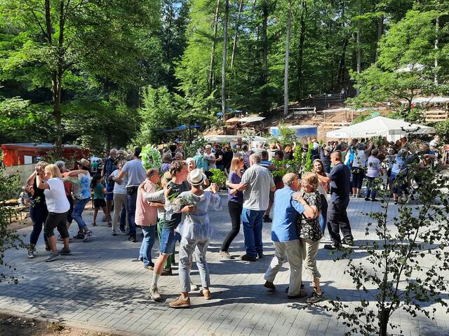 Tanz auf dem Festplatz im Wald nach der traditionellen Polonaise | Foto: Harald Forsch