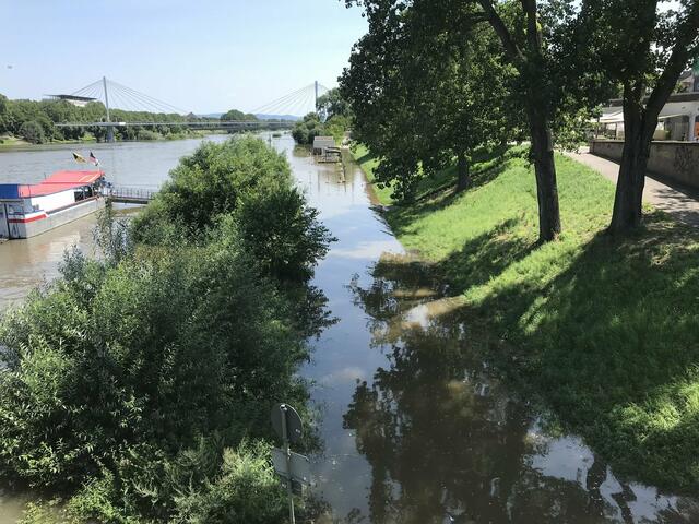 Pegelstand des Neckars am 18. Juli 2021: 710 cm | Foto: Anouar Touir