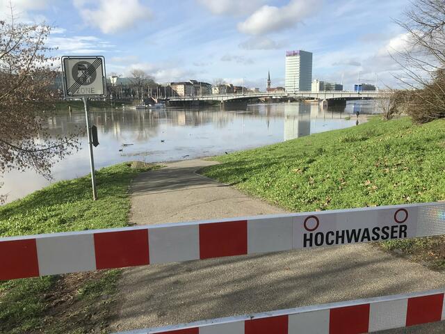 Pegelstand des Neckars am 4. Februar 2021: 715 cm | Foto: Anouar Touir