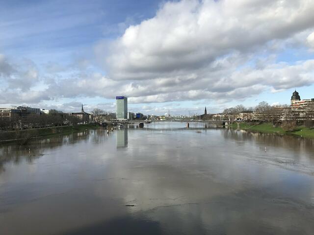 Pegelstand des Neckars am 4. Februar 2021: 715 cm | Foto: Anouar Touir