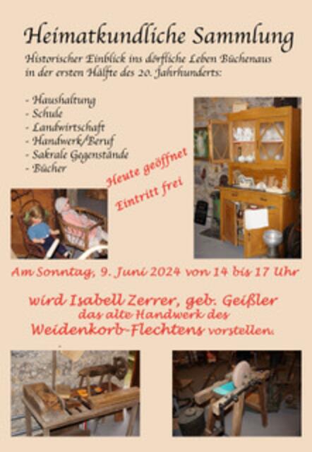 Heimatstube Büchenau - Weidenkorb-Flechtens - Eintritt frei am 09.06.2024 | Foto: Arbeitskreis Ortsgeschichte