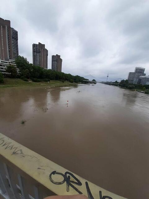 Pegelstand am Neckar in Mannheim am 2. Juni 2024: 721 cm | Foto: Anouar Touir