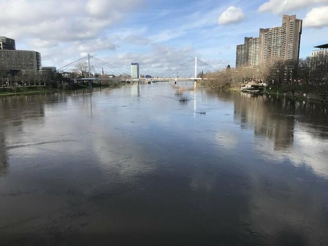 Pegelstand des Neckars am 4. Februar 2021: 715 cm | Foto: Anouar Touir