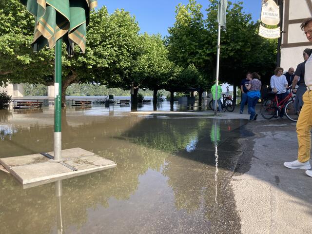 Pegelstand in Worms am Rhein am 3. Juni 2024: 683 cm | Foto: Anouar Touir