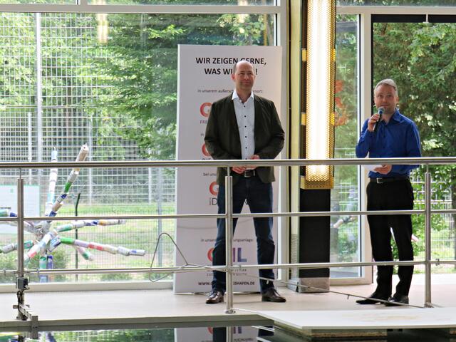 GML-Geschäftsführer Jochen Schütz und Daniel Kroh | Foto: Brigitte Melder