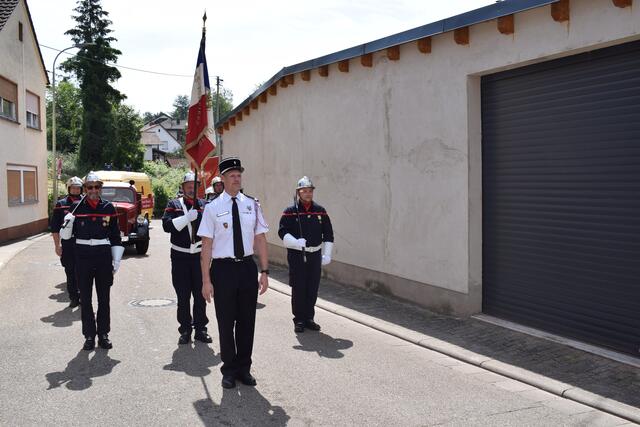 auch die Feuerwehrfreunde aus Waldhambach/Elsass waren mit dabei | Foto: Bender