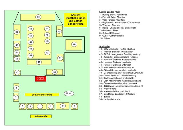 Der Standplan auf dem Lothar-Sander-Platz | Foto: Joachim Felka