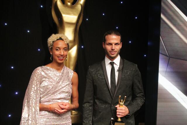 Malaika Mihambo und Dennis Diekmeier beim SportAward Rhein-Neckar | Foto: Michael Sonnick