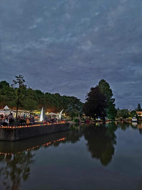 Fest der 1000 Lichter im Rosengarten Zweibrücken mit Brass Machine  | Foto: Barbara Vollmer