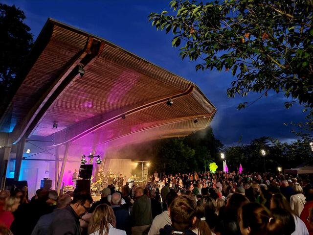 Fest der 1000 Lichter im Rosengarten Zweibrücken mit Brass Machine  | Foto: Barbara Vollmer