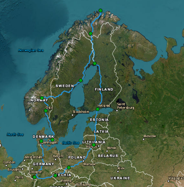 12.000 Kilometer umfasst die Tour, die die Green Knights in drei Wochen zurücklegen wollen | Foto: Marc DeWees