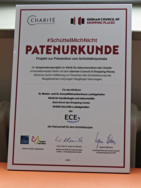 Die Urkunde | Foto: Brigitte Melder