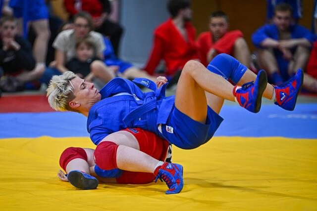 Jessica Lindner bei der Deutschen Meisterschaft im Sambo | Foto: Joerg Blecker/gratis