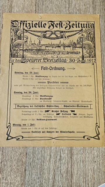 Die Fest-Ordnung von 1912 | Foto: Hansjörg Heß