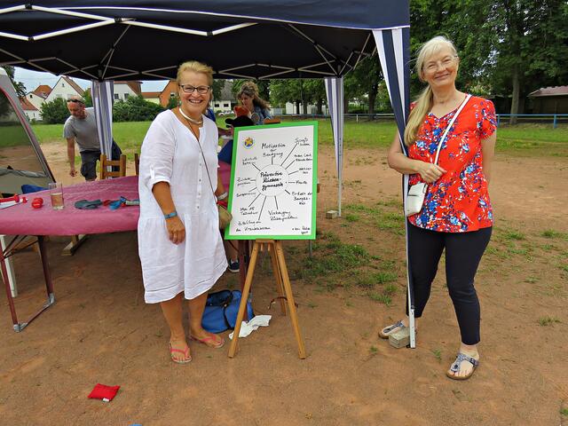 Sabine Schäfer leitet den Präventionssport und Christa Glanzner ist treue Teilnehmerin | Foto: Brigitte Melder