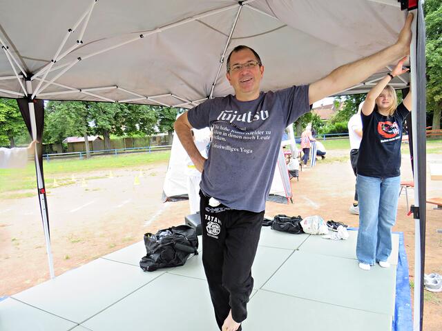 Die Windböen ließen das Pavillion erzittern | Foto: Brigitte Melder