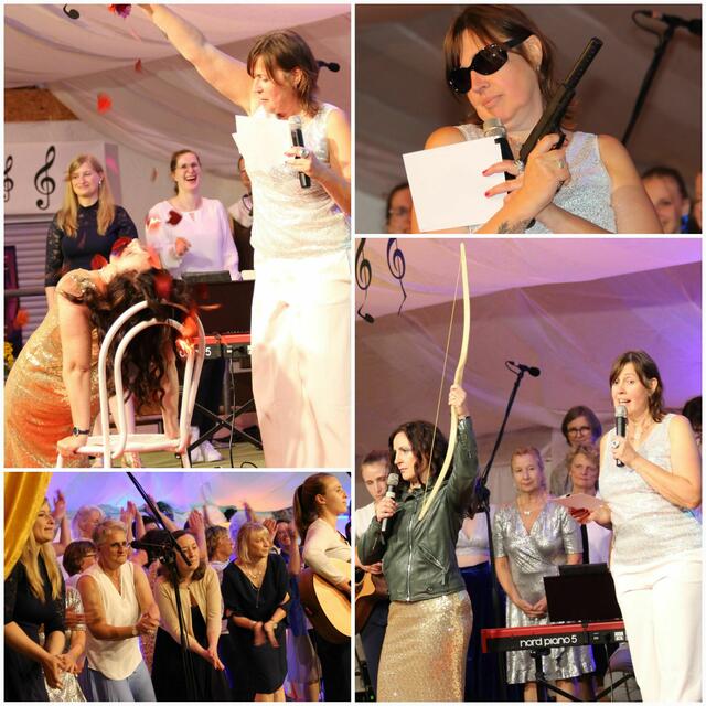 Trude Herr wünschte sich einen Mann und den bekam sie mit James Bond aus "Skyfall". Aber wir Frauen haben auch einen Traum vom Tanzen - verwirklicht in "Flashdance". Das war uns nicht genug, also zündeten wir eine Rebellion an mit "Hanging tree" aus dem Film "Tribute von Panem". | Foto: All Cantare