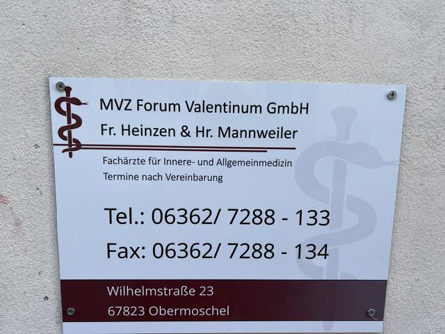 Seit 8. Februar 2023 wird wieder in der Wilhelmstraße 23 in Obermoschel Dank des Engagements von Hans Peter Dilly im Forum Valentinum praktiziert  | Foto: Arno Mohr  
