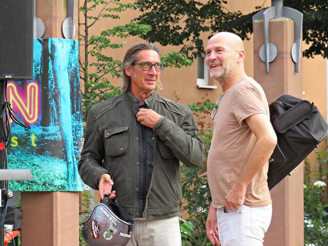 Uwe Rehren und Jochen aus München zu Besuch in Ludwigshafen | Foto: Brigitte Melder