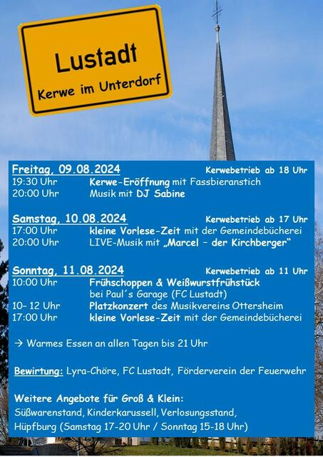 das Kerwe-Programm | Foto: Gemeinde Lustadt