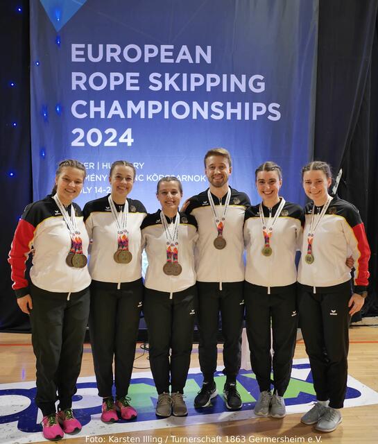 Unser Overall-Team (vlnr): Simone Illing, Bianca Illing, Fabienne Metzger, Mark Maurer, Ronja Höfers und Sarah Höfers | Foto: Karsten Illing