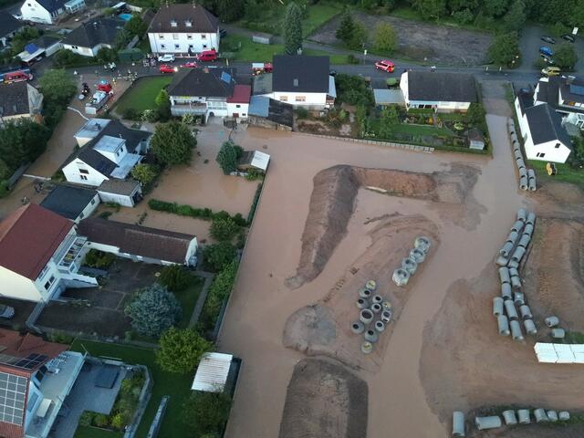 das überschwemmte Gebiet in Winden | Foto: Feuerwehr Kandel