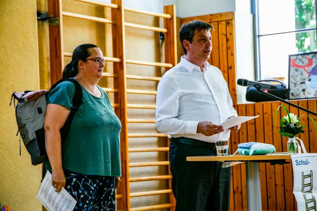 Vom Elternbeirat  Nadine Lubberger und Kevin Richter  | Foto: Wolfgang Neuberth
