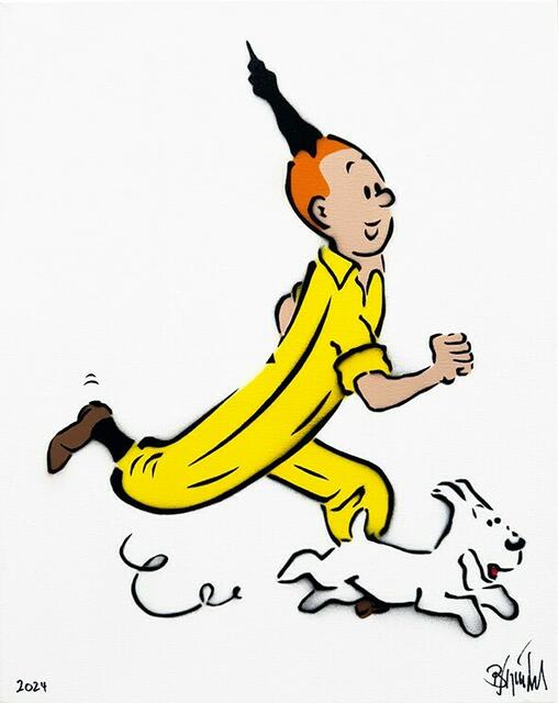 Thomas Baumgärtel ist der Bananensprayer, hier: Tom und Doggibanane | Foto: Thomas Baumgärtel