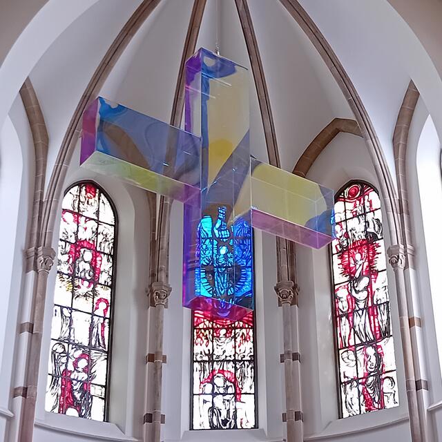 Das Lichtkreuz in der Marienkirche | Foto: axel.brecht@kirchelandau.de