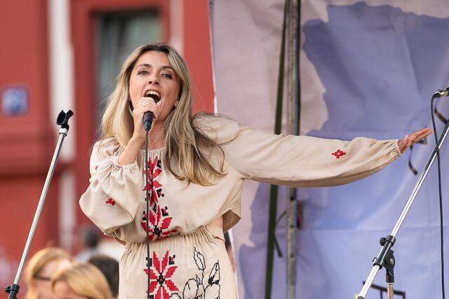 Eindrücke vom Benefizkonzert anlässlich des Unabhängigkeitstags der Ukraine auf dem Mannheimer Marktplatz. | Foto: Christian Gaier