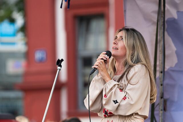 Eindrücke vom Benefizkonzert anlässlich des Unabhängigkeitstags der Ukraine auf dem Mannheimer Marktplatz. | Foto: Christian Gaier